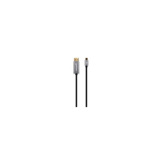 Manhattan Câble USB-C vers DisplayPort 1.4, 8K@60Hz, 3 m, mâle à mâle, non bidirectionnel, noir, garantie 3 ans