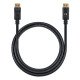 Manhattan Câble DisplayPort 1.4, 8K à 60 Hz, 1 m, compatible 8K/4K/Full HD/1080p, mâle à mâle, connecteurs avec verrouillage, entièrement blindé, noir, garantie à vie, équivalent à DP14MM1M