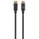 Manhattan Câble DisplayPort 1.4, 8K à 60 Hz, 3 m, compatible 8K/4K/Full HD/1080p, mâle à mâle, connecteurs avec verrouillage, entièrement blindé, noir, garantie à vie, équivalent à DP14MM3M