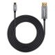 Manhattan Câble USB-C vers DisplayPort 1.4, 8K@60Hz, 2 m, mâle à mâle, non bidirectionnel, noir, garantie 3 ans, équivalent à CDP2DP146B (sauf 20 cm plus long)