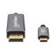 Manhattan Câble USB-C vers DisplayPort 1.4, 8K@60Hz, 2 m, mâle à mâle, non bidirectionnel, noir, garantie 3 ans, équivalent à CDP2DP146B (sauf 20 cm plus long)