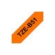 Brother TZe-B51 ruban d'étiquette Noir sur fond orange fluorescent