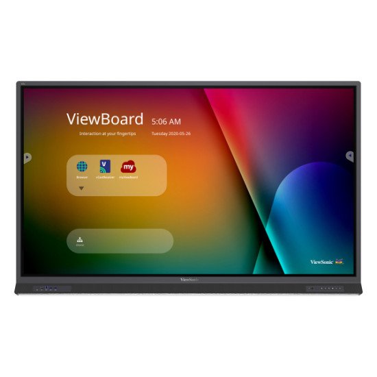 Viewsonic IFP7552-1A affichage de messages Écran plat interactif 190,5 cm (75") Wifi 400 cd/m² 4K Ultra HD Écran tactile Intégré dans le processeur Android