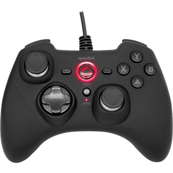 SPEEDLINK RAIT Noir USB Manette de jeu Nintendo Switch, PC, Playstation 3
