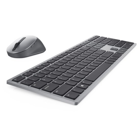 DELL KM7321W clavier RF sans fil + Bluetooth QWERTY US International Gris, Titane