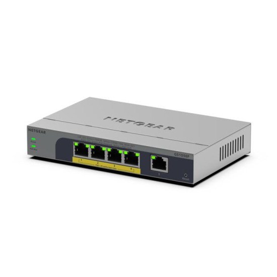 NETGEAR GS105EP Non-géré Gigabit Ethernet (10/100/1000) Connexion Ethernet POE Gris