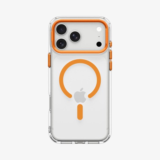 Spigen Ultra Hybrid Optik S (Mag Fit) coque de protection pour téléphones portables 16 cm (6.3") Housse Transparent, Orange