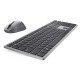 DELL KM7321W clavier RF sans fil + Bluetooth QWERTY Anglais britannique Gris, Titane