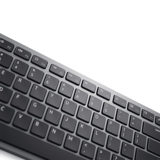 DELL KM7321W clavier RF sans fil + Bluetooth QWERTY Anglais britannique Gris, Titane