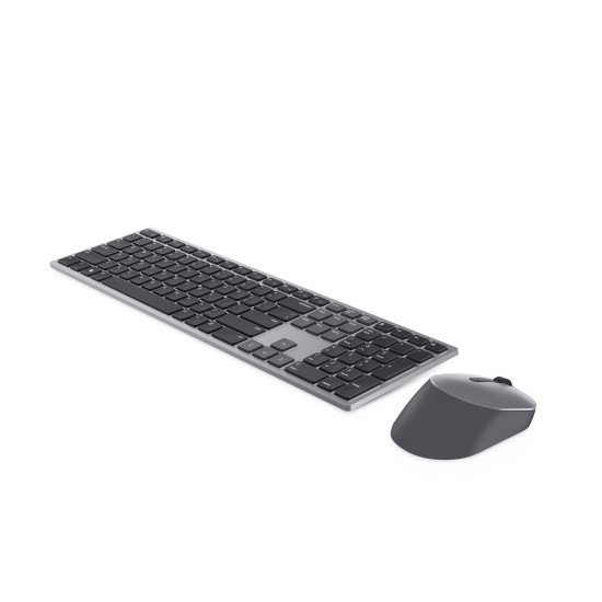 DELL KM7321W clavier RF sans fil + Bluetooth QWERTY Anglais britannique Gris, Titane