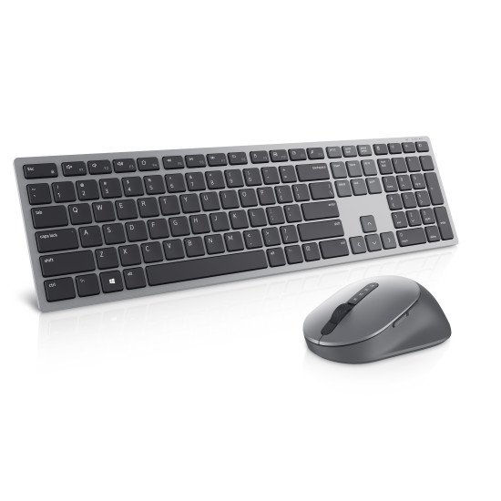 DELL KM7321W clavier RF sans fil + Bluetooth QWERTY Anglais britannique Gris, Titane