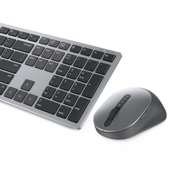 DELL KM7321W clavier RF sans fil + Bluetooth QWERTY Anglais britannique Gris, Titane