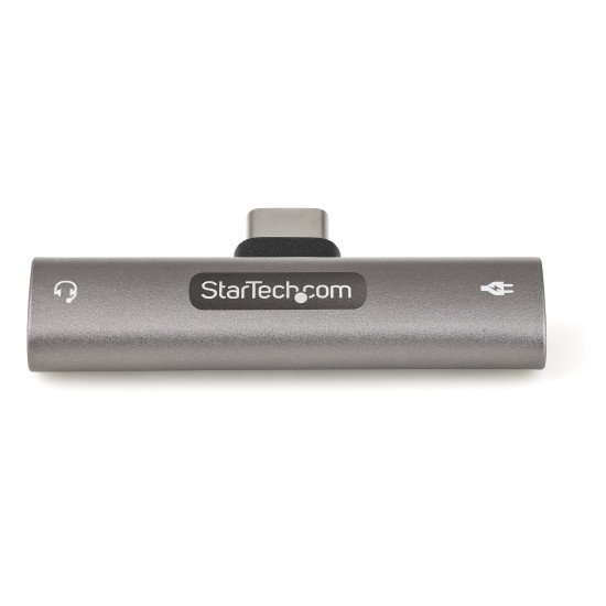StarTech.com Adaptateur USB-C Audio & Chargeur - Convertisseur Prise Audio Mini Jack Aux TRRS 3.5mm Casque/Écouteurs - 60W USB Type-C Power Delivery Pass-Through - Smartphone/Tablette