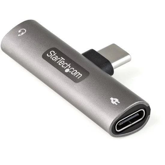 StarTech.com Adaptateur USB-C Audio & Chargeur - Convertisseur Prise Audio  Mini Jack Aux TRRS 3.5mm Casque/Écouteurs - 60W USB Type-C Power Delivery  Pass-Through - Smartphone/Tablette CDP235APDM pas cher