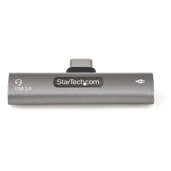 StarTech.com Adaptateur USB-C Audio & Chargeur - Convertisseur Audio Port USB-C Casque/Écouteurs - 60W USB Type-C Power Delivery Pass-Through - Smartphone/Tablette/Portable