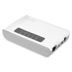 Digitus 2 ports USB 2.0 sans fil pour serveur réseau multifonction, 300 Mbits/s