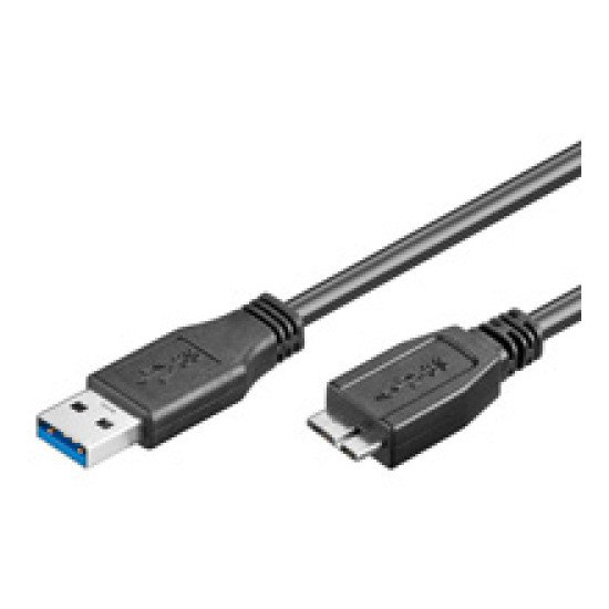 Goobay 1m USB 3.0 A/micro-B câble USB USB A Micro-USB B Noir