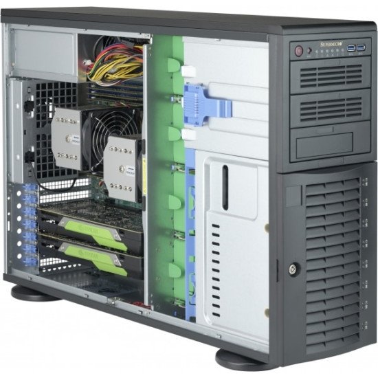 Supermicro CSE-743AC-1K26B-SQ unité centrale Full Noir 1200 W