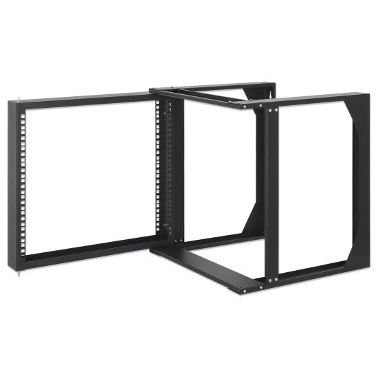 Intellinet Rack réseau mural ouvert 19", 9U, cadre pivotant frontal, montage 2 montants, profondeur 450 mm, livré à plat, noir RAL 9004