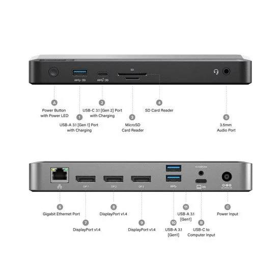 ALOGIC DX3 Avec fil USB 3.2 Gen 1 (3.1 Gen 1) Type-C Noir, Gris ALOGIC DX3 Avec fil USB 3.2 Gen 1 (3.1 Gen 1) Type-C Noir, Gris