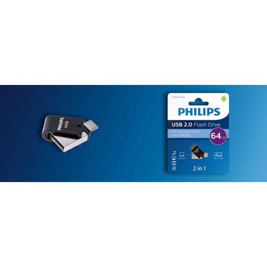 Philips FM64FD70B/00 lecteur USB flash 64 Go USB Type-A 2.0 Noir