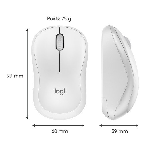 Logitech M220 Silent souris Ambidextre sans fil Optique 1000 DPI