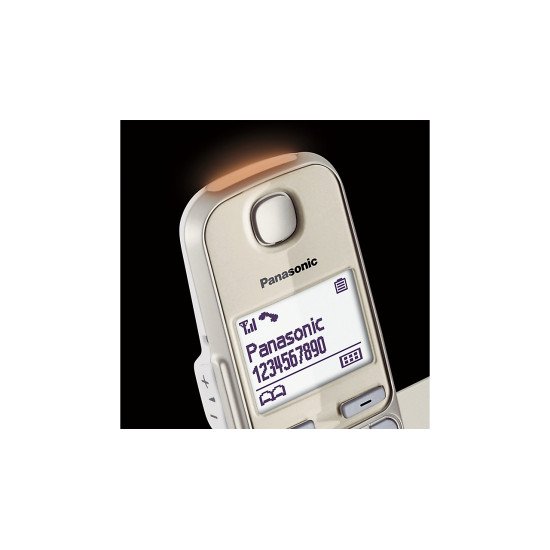 Panasonic KX-TGE250 Téléphone DECT Identification de l'appelant Champagne, Or