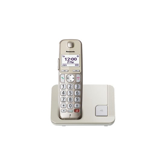 Panasonic KX-TGE250 Téléphone DECT Identification de l'appelant Champagne, Or