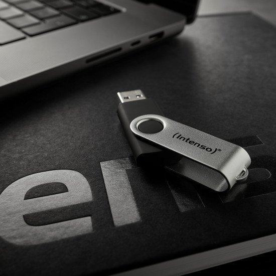 Intenso Clé USB Office Line, 32 Go, USB-A, 3.2 Gen 1x1, noir-argent Intenso Clé USB Office Line, 32 Go, USB-A, 3.2 Gen 1x1, noir-argent