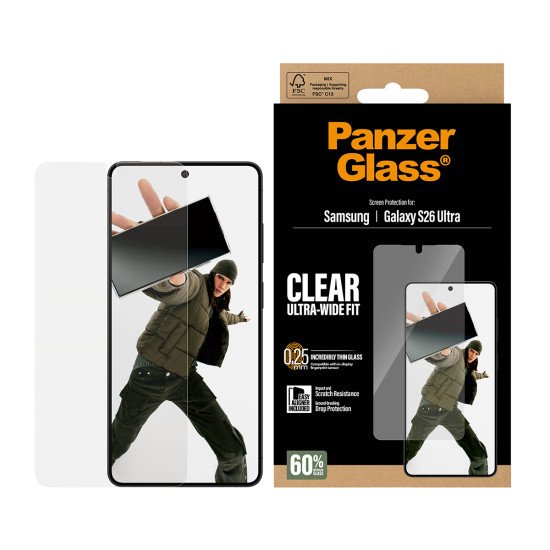 PanzerGlass ® Screen Protector Samsung Galaxy S26 Ultra | Ultra-Wide Fit w. EasyAligner Protection d'écran transparent 1 pièce(s)