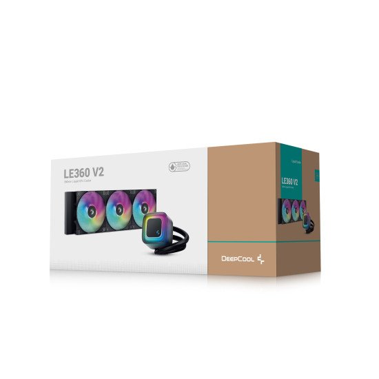 DeepCool LE360 V2 Processeur Refroidisseur de liquide tout-en-un 12 cm Noir 1 pièce(s) DeepCool LE360 V2 Processeur Refroidisseur de liquide tout-en-un 12 cm Noir 1 pièce(s)