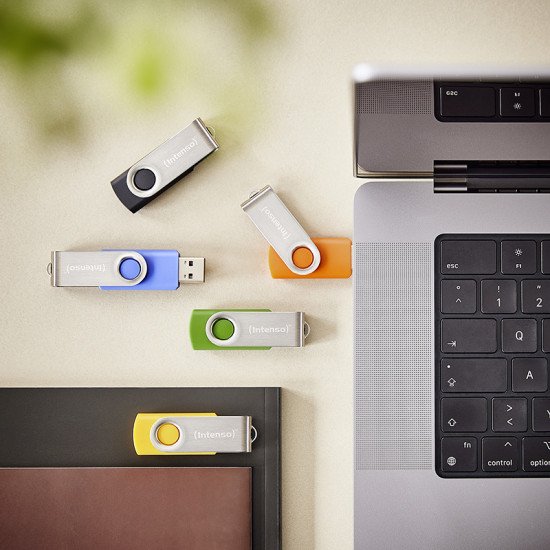 Intenso 5 x Clé USB Office Line, 64 Go, USB-A, 3.2 Gen 1x1, couleurs assorties