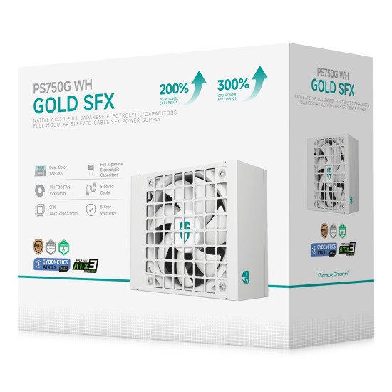 Gamer Storm PS750G WH unité d'alimentation d'énergie 750 W 20+4 pin ATX ATX Blanc