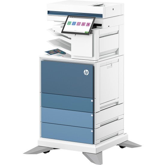 HP Imprimante multifonction Color LaserJet Enterprise Flow 6800zfsw, Impression, copie, scan, fax, Flow; Écran tactile; Agrafage; Cartouche TerraJet