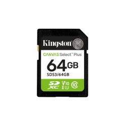 Kingston Technology 64 Go SDXC Canvas Select Plus Gen3 100 Mo/s C10 UHS-I U1 V10 Kingston Technology 64 Go SDXC Canvas Select Plus Gen3 100 Mo/s C10 UHS-I U1 V10
