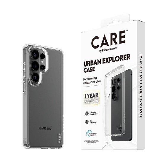 PanzerGlass CARE™ by ® Urban Explorer Case Transparent Samsung Galaxy S26 Ultra coque de protection pour téléphones portables Housse
