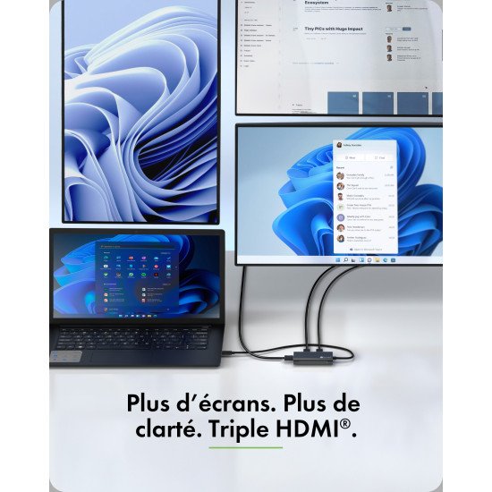 ICY BOX Adaptateur USB Type-C vers 3x HDMI