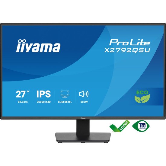 iiyama ProLite X2792QSU-B1 écran PC 68,6 cm (27") 2560 x 1440 pixels Quad HD Noir