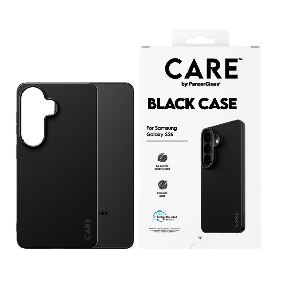 PanzerGlass CARE™ by ® TPU Case Black Samsung Galaxy S26 coque de protection pour téléphones portables Housse Noir