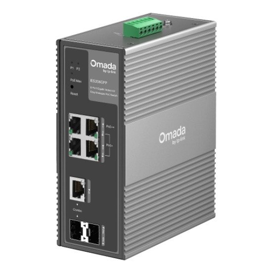 TP-Link IES206GPP commutateur réseau Géré Gigabit Ethernet (10/100/1000) Connexion Ethernet POE Noir