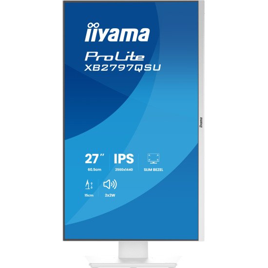 iiyama ProLite XB2797QSU-W1 écran PC 68,6 cm (27") 2560 x 1440 pixels Quad HD LED Blanc
