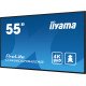 iiyama LH5560UHS-B2AG Écran d'affichage dynamique Carte A numérique 139,7 cm (55") LED Wifi 500 cd/m² 4K Ultra HD Noir Intégré dans le processeur Android 11 24/7 iiyama LH5560UHS-B2AG Écran d'affichage dynamique Carte A numérique 139,7 cm (55") LED Wifi 500 cd/m² 4K Ultra HD Noir Intégré dans le processeur Android 11 24/7