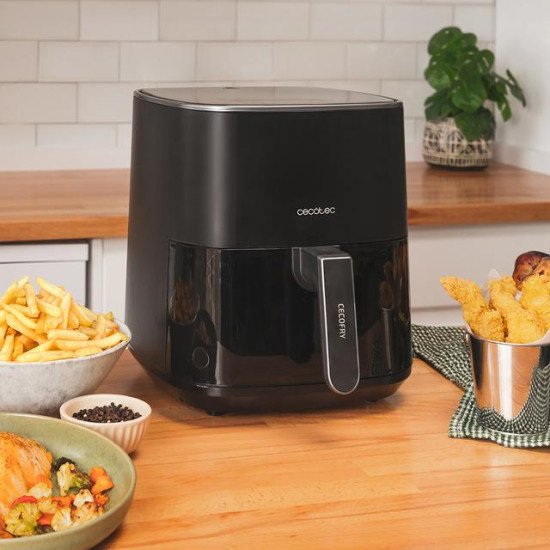 Cecotec 04971 friteuse Unique 5,5 L Autonome 1500 W Friteuse d'air chaud Noir