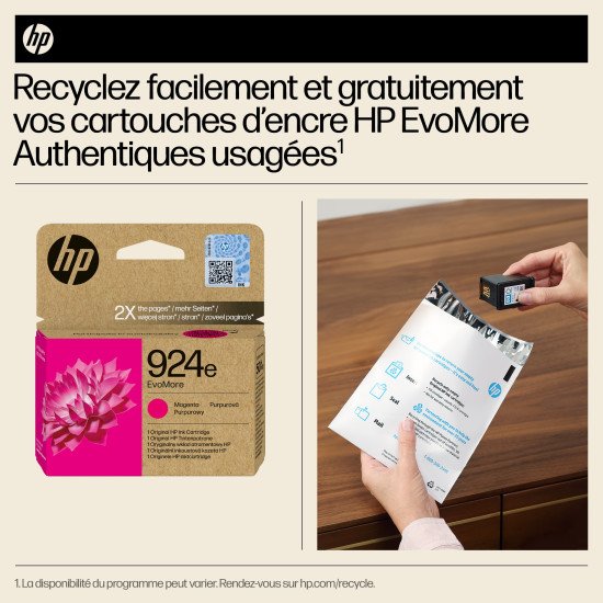 HP 924e Cartouche d'encre authentique Magenta EvoMore