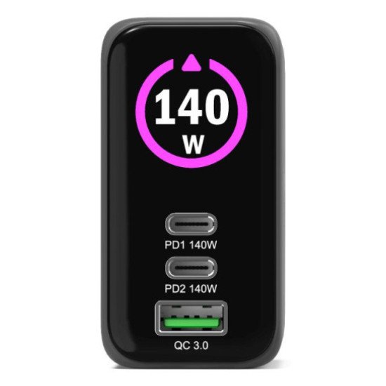 Port Designs 902140PEU chargeur d'appareils mobiles Universel Noir Secteur Charge rapide Intérieure