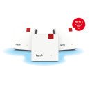 Mesh Set FRITZMESH SET 1600 3-PACK EDITION INTERNATIONAL Bi-bande (2,4 GHz / 5 GHz) Wi-Fi 6 (802.11ax) Rouge, Blanc Interne