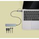 Manhattan Dock/hub combo USB-C & USB-A, 4 ports : 2x USB-A + 2x USB-C, 5 Gbit/s (USB 3.0), Alimenté par USB (aucune alimentation externe requise), aluminium