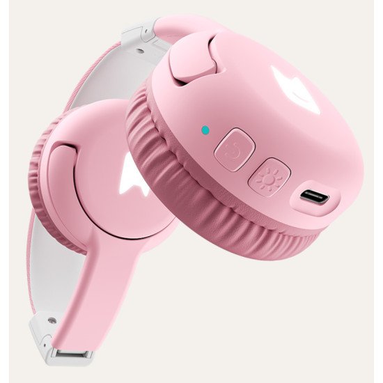 tonies 10003272 casque Casques Sans fil Arceau Musique/Quotidien USB Type-C Bluetooth Rose, Blanc