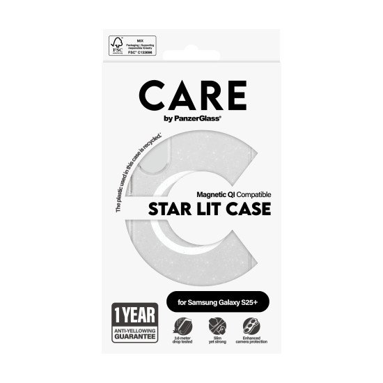 PanzerGlass CARE by ® Flagship Case Urban Combat Star Lit w. White Qi Compatible Samsung Galaxy S25+ coque de protection pour téléphones portables Housse Transparent PanzerGlass CARE by ® Flagship Case Urban Combat Star Lit w. White Qi Compatible Samsung Galaxy S25+ coque de protection pour téléphones portables Housse Transparent