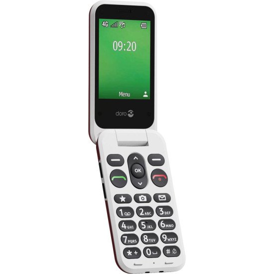 Doro Leva E22 7,11 cm (2.8") 127,8 g Rouge, Blanc Téléphone numérique